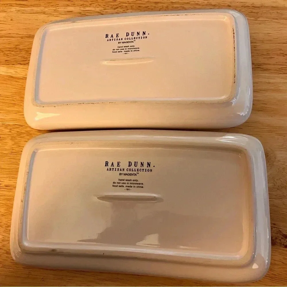 Rae Dunn Edamame Soy Tray Set HTF‎ (2)